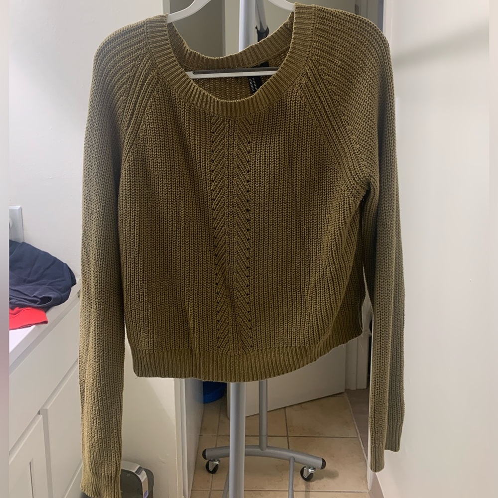 Forever21 | Green Olive Knitted Sweater | Size: M